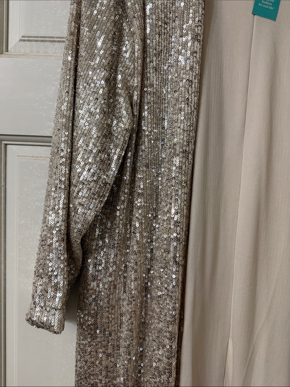 Maurices Champagne Sequin Open Duster - Picture 2 of 5